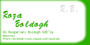 roza boldogh business card